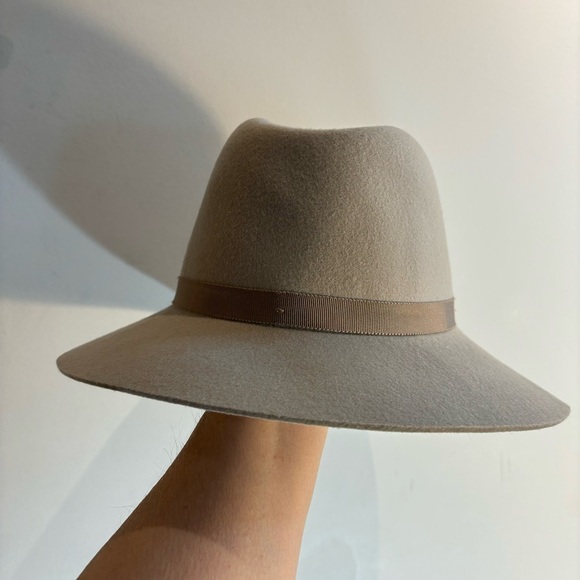 AUXILIARY by Aritzia Sz S/M Fedora Hat 100% Wool Huette Myth Beige NEW WITH TAG - Picture 2 of 9